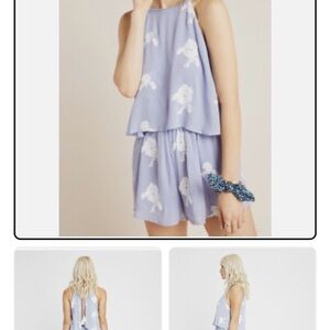 Lost + Wander Lavender Embroidered Romper